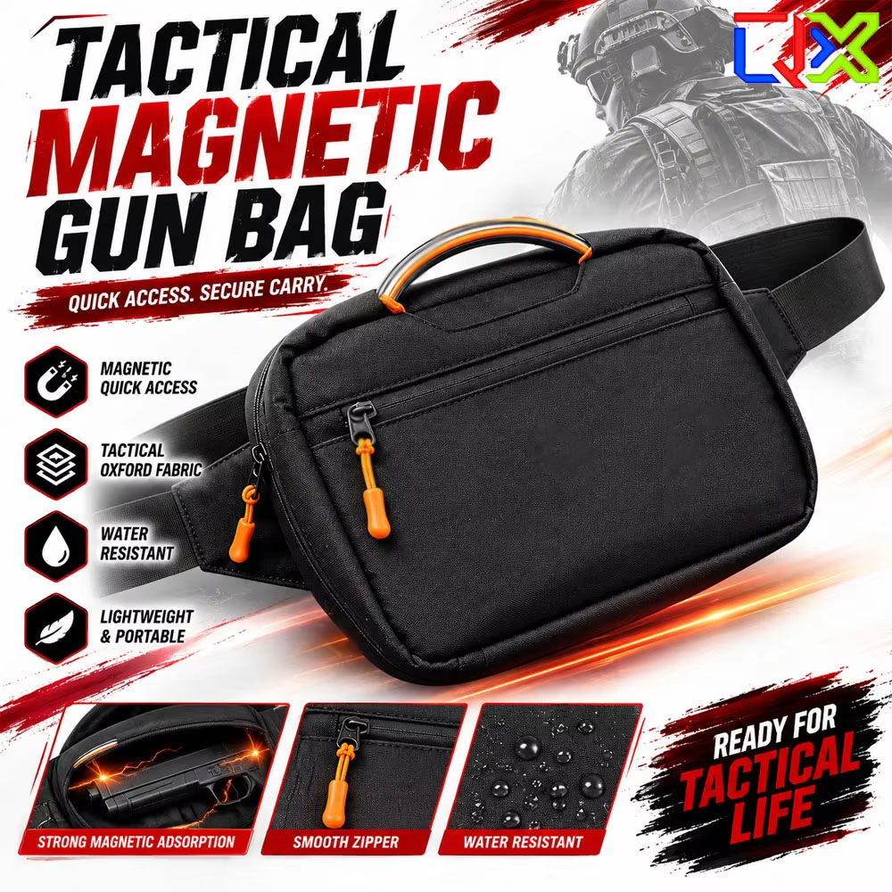 Edc Carry Bag For Men - Tactical Magnetic Waist Pack Quick Release